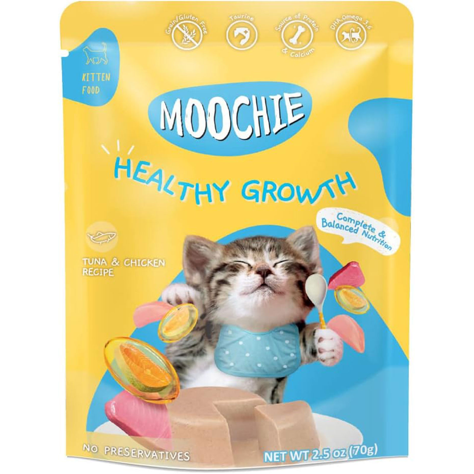 MOOCHIE KITTEN MOUSSE TUNA & CHICKEN RECIPE (HEALTHY GROWTH)